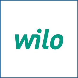 Das Logo von Wilo zeigt den Schriftzug in einer modernen, grünen Schriftart auf weißem Hintergrund.