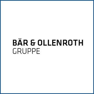 Das Logo der Bär & Ollenroth Gruppe zeigt den Firmennamen in klaren, modernen Schriftarten auf weißem Hintergrund.