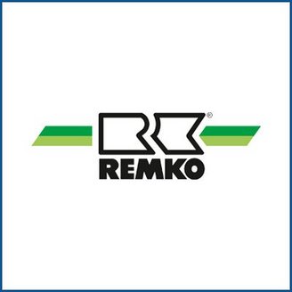 Das Logo zeigt den Schriftzug 'REMKO' in fetter, schwarzer Schrift, umgeben von zwei grünen Linien.