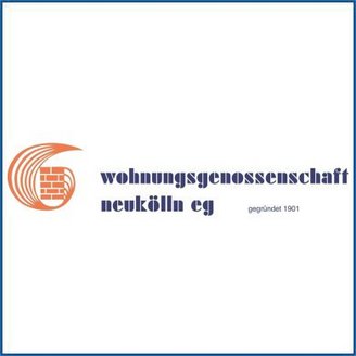 Das Logo der Wohnungsgenossenschaft Neukölln eG zeigt eine stilisierte Mauer und den Gründungsjahr 1901.